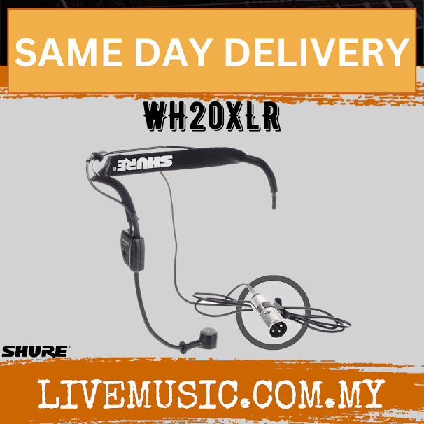 Shure WH20XLR Headset Mic with XLR Connector for Balanced Mic Output (WH20 XLR / WH20-XLR)