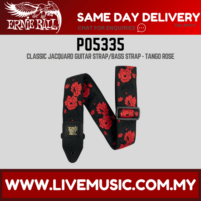 Ernie Ball 5335 Jacquard Guitar Strap, Tango Rose
