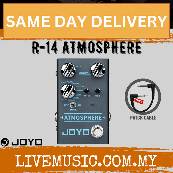 Joyo R-14 Atmospheres Multi Mode Reverb Guitar Effect Pedal ( R14 / R 14 )