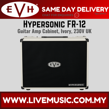 EVH 5150III Hypersonic FR12 Guitar Amp Cabinet, Ivory (FR-12/FR 12)