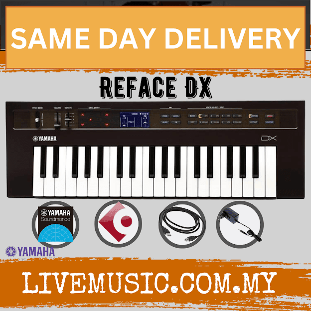 Yamaha Reface DX Mobile Mini Keyboard with SoundMondo, Cubase LE, MIDI Cable and Adapter ( REFACEDX )