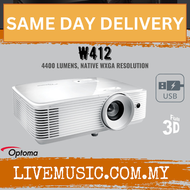 Optoma W412 Ultra-bright WXGA projector ( W-412 / W 412 )