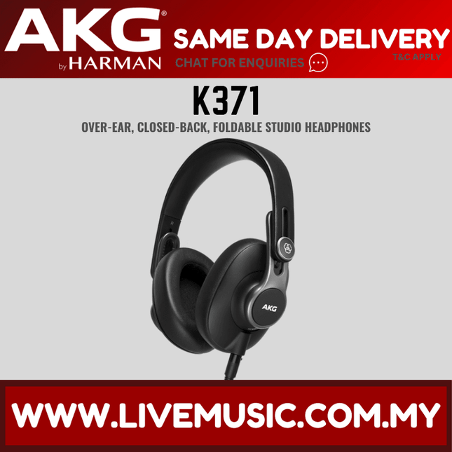 AKG K371 First-Class Closed Back Headphones (K-371/K 371)