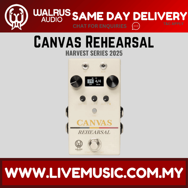 Walrus Audio Canvas Rehearsal Guitar Effects Pedal, Harvest Series 2025 ( Rehearsal )