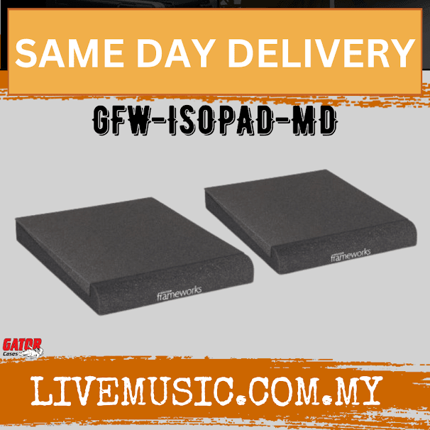 Gator Frameworks Studio Monitor Isolation Pads – Medium (GFW-ISOPAD-MD)