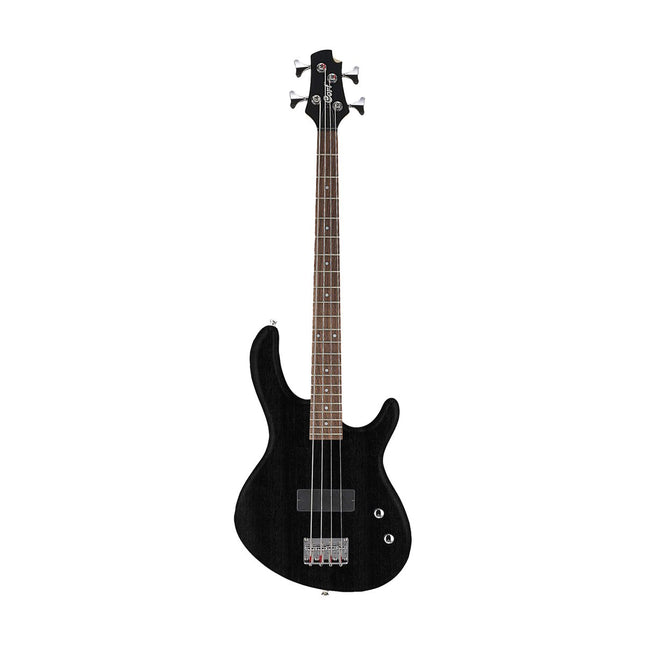 Cort Action Junior Bass Guitar Jatoba Fretboard with CGP31 and Gig Bag - Open Pore Black