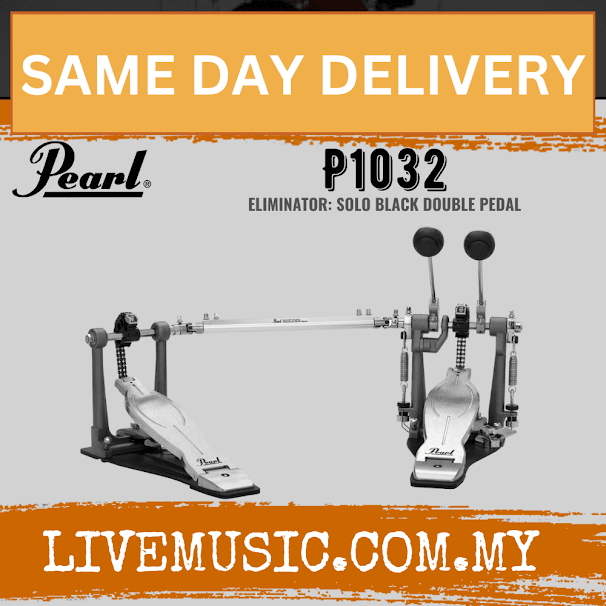Pearl Eliminator Solo Black Cam Double Bass Drum Pedal (P1032/P-1032)