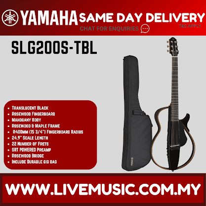 Yamaha SLG200S Silent Guitar Package, Steel-string - ( SLG-200S / SLG 200S)