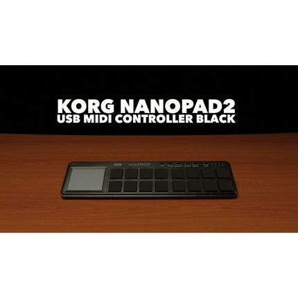 Korg nanoPAD2 Midi USB Controller, Black (Nano Pad 2/NanoPad 2/NanoPAD-2)