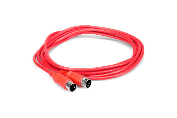Hosa MID-305RD MIDI Cable, 5ft - Red (MID305RD/MID 305)