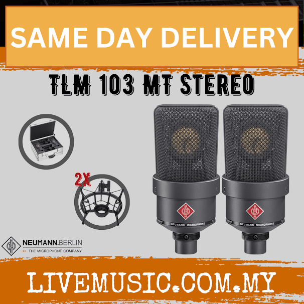 Neumann TLM 103 Anniversary Edition Stereo Pair- Nickel/Matte Black ( TLM103 / TLM-103 )