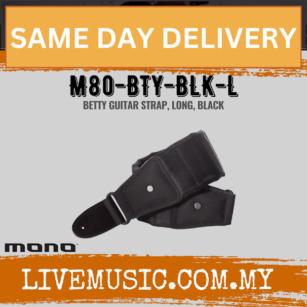 Mono Betty Long Guitar Strap - Black (M80-BTY-BLK-L)