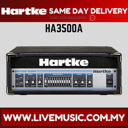 Hartke HA3500A 350 Watts Bass Guitar Amplifier Head (HA-3500A/HA 3500A/HA3500)