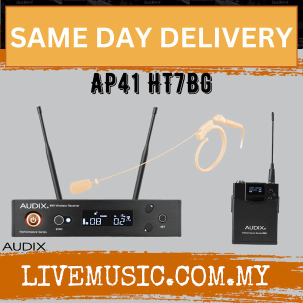 Audix AP41 Performance Series Single-Channel Bodypack Wireless System with HT7 Single-Ear Condenser Microphone ( AP41-HT7BG / AP41HT7BG )