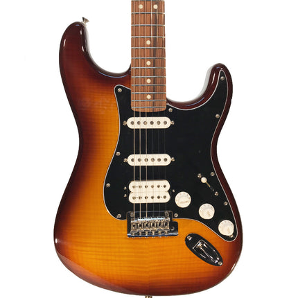 Fender Player HSS Plus Top Stratocaster Electric Guitar, Pau Ferro Fretboard - Tobacco Sunburst