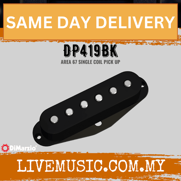 DiMarzio DP419BK Area 67 Single Coil Guitar Pickup - Black (DP 419BK/DP-419BK)