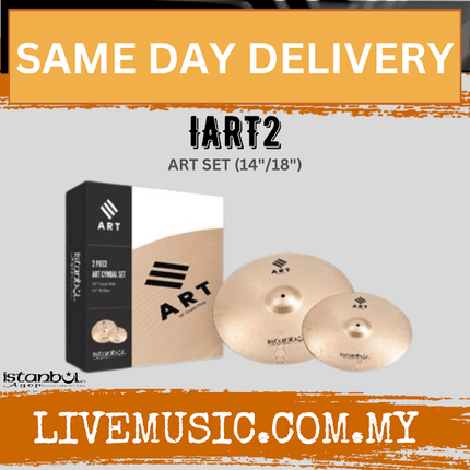Istanbul Agop IART 2 Piece Cymbal Set - 14" Hi Hat & 18" Crash / Ride ( IART-2 / ART 2 )