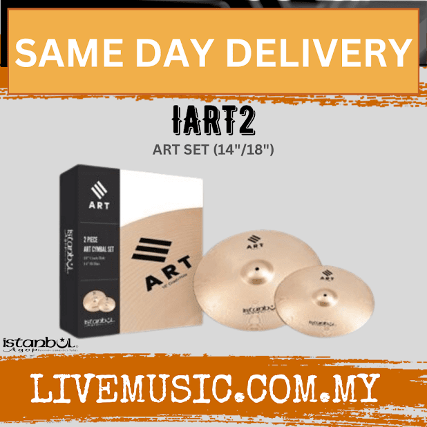 Istanbul Agop IART 2 Piece Cymbal Set - 14" Hi Hat & 18" Crash / Ride ( IART-2 / ART 2 )