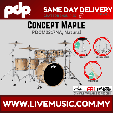 PDP by DW CM7 Concept Maple Shell Pack - 7-piece without Cymbals - (PDCM2217)