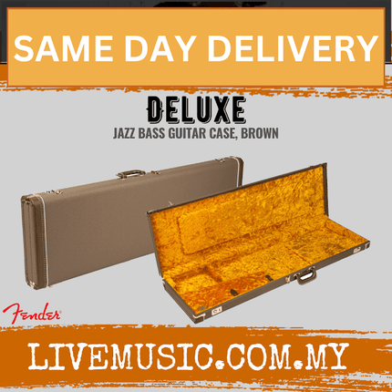 Fender Deluxe Jazz Bass Guitar Case - Brown