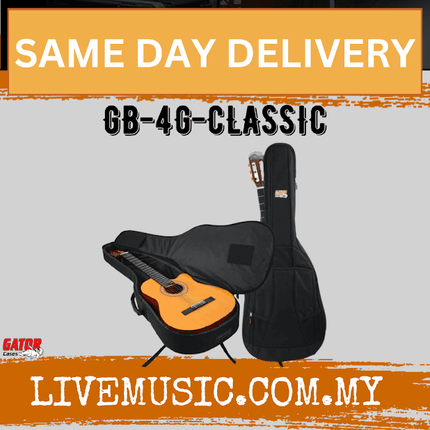 Gator GB-4G-Classic 4G Series Gig Bag with Backback Straps for Classical Guitar (GB4GCLASSIC)