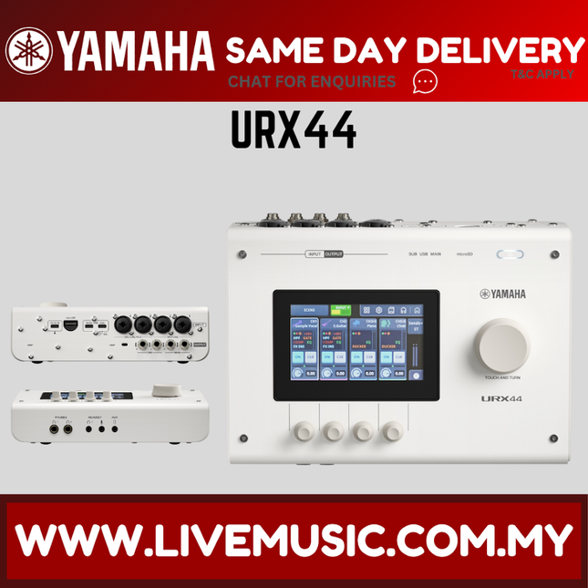 Yamaha URX44 USB-C Audio Interface - White ( URX-44 URX 44 )