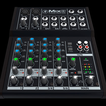 Mackie Mix8 8-channel Compact Mixer (MIX 8/MIX-8)
