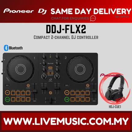 Pioneer DJ DDJ-FLX2 Compact 2-channel DJ controller (DDJ FLX2 / DDJFLX2)