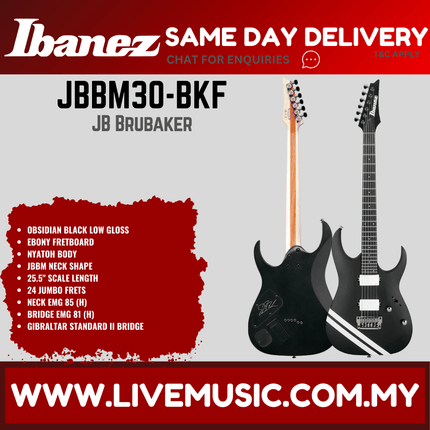 Ibanez JB Brubaker Signature JBBM30-BKF Electric Guitar ( JBBM30 BKF / JBBM30BKF )