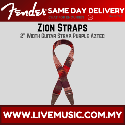 Fender Zion Guitar Strap, 2-inch, Purple Aztec