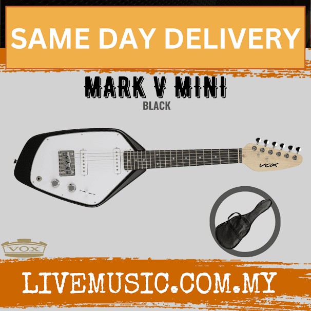 VOX MK5 MINI BK Black Short Scale Electric Guitar with Gig Bag - Black ( MARK V MINI / MARKVMINI / MK5MINI )