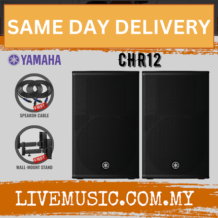 Yamaha CHR12 2-Way 1000W 12" Passive Loudspeaker w/Speaker Stand - Each / Pair ( CHR12 / CHR 12 )