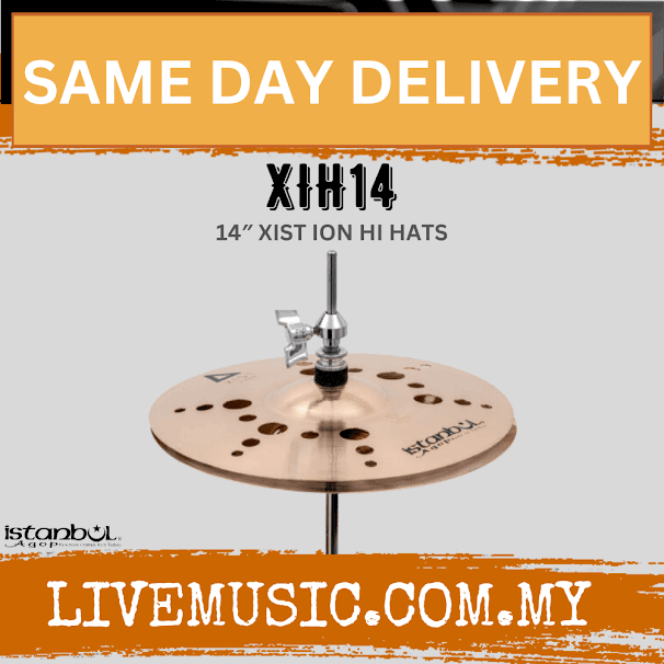 Istanbul Agop XIH14 14" Xist ION Hi-Hats Hihat Hi Hat Cymbal (XIH-14/XIH 14)