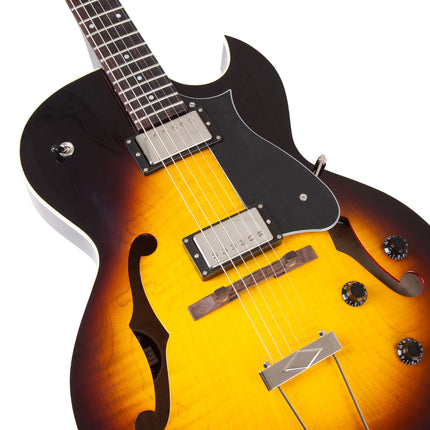 Heritage Standard Collection H-575 Hollow Electric Guitar with Case, Original Sunburst ( H575 H 575 )