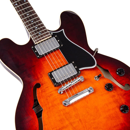 Heritage Standard II Collection H-535 Electric Guitar with Case, Chestnut Burst ( H535 H 535 )