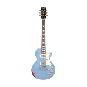 Heritage Custom Shop Core Collection H-150 Electric Guitar, Sky Blue over Dark Cherry Sunburst, Artisan Aged ( H150 H 150 )