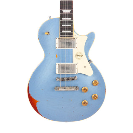Heritage Custom Shop Core Collection H-150 Electric Guitar, Sky Blue over Dark Cherry Sunburst, Artisan Aged ( H150 H 150 )