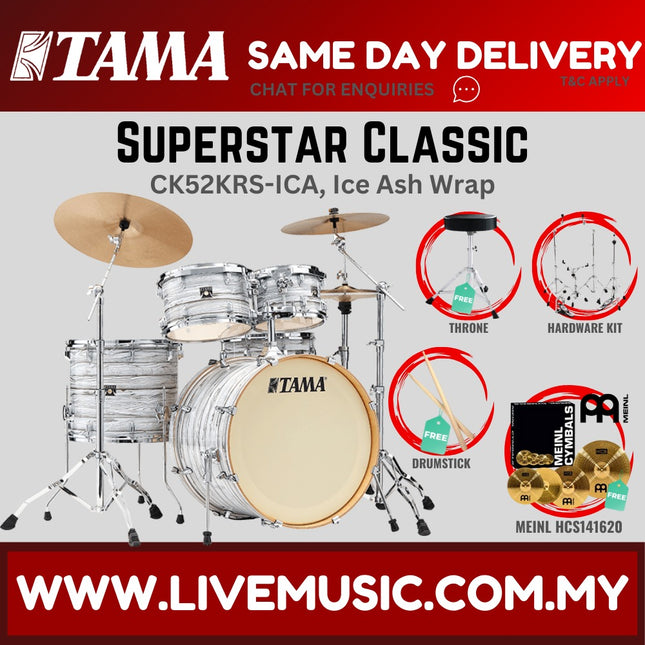 Tama Superstar Classic CK52KRS 5-Piece Drum Set With HCS141620 Cymbal Set - ( CK-52KRS )