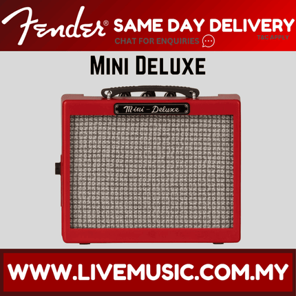 Fender Mini Deluxe Guitar Combo Amplifier, Red