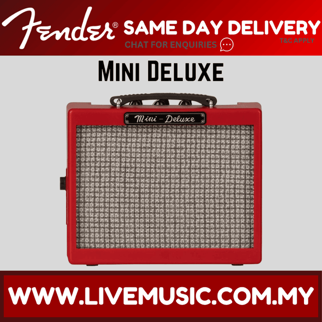 Fender Mini Deluxe Guitar Combo Amplifier, Red