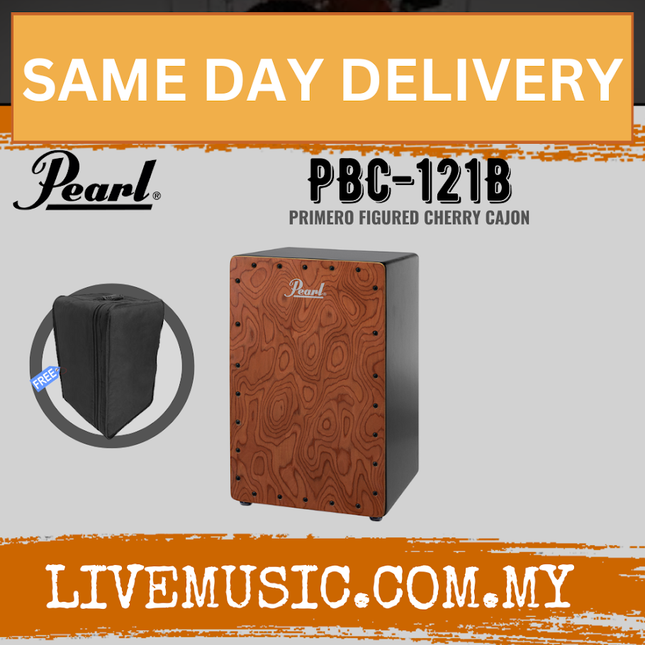 Pearl PBC121B Primero Cajon with Bag - Figured Cherry (PBC-121B)