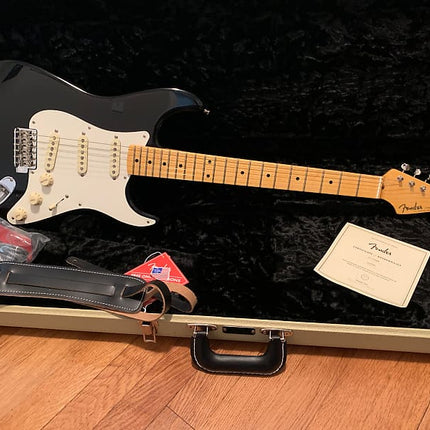 Fender Artist Eric Johnson SSS Stratocaster Guitar, Maple Fretboard with Deluxe Hardshell Case - Black