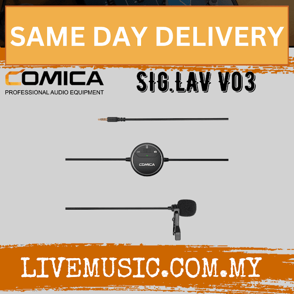Comica Audio SIG.LAV V03 Omnidirectional Lavalier Microphone for DSLR Cameras and Smartphones (SIG.LAV-V03)