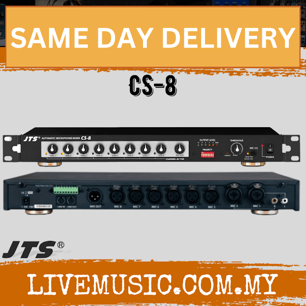 JTS CS-8 8-Channel Automatic Microphone Mixer ( CS8 / CS 8 )