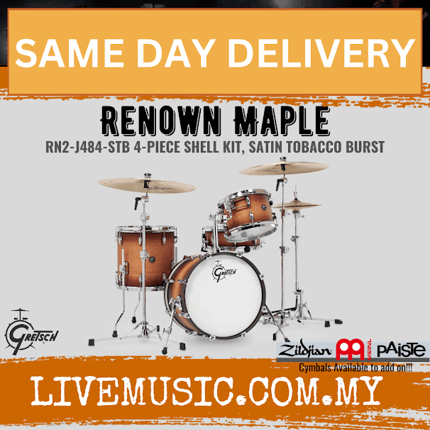 Gretsch RN2-J484 Renown Maple 4-Piece Drum Shell Kit Set - (RN2 J484)