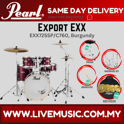 Pearl Export EXX 5-Piece Drum Set with KDZ141620 Cymbals Set ( EXX725SP/C )