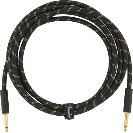 Fender Deluxe Series Instrument Cable, 15ft - Black Tweed