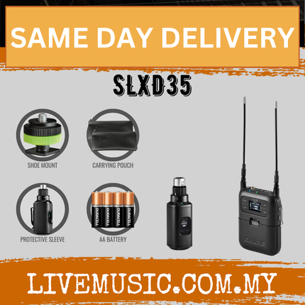 Shure SLXD35 Portable Wireless System With Plug-On Transmitter ( SLXD-35 / SLXD 35 )
