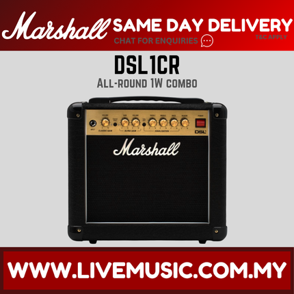 Marshall DSL1CR - 1 Watt, 1x8" Tube Guitar Combo Amplifier (DSL1/DSL1-CR)