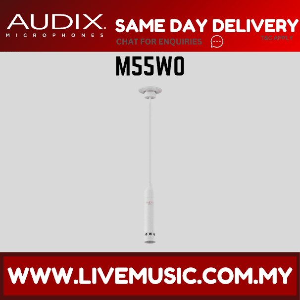 Audix M55WO Omnidirectional Hanging Ceiling Microphone (M55 WO/M55-WO)